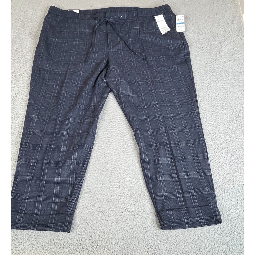 Charter Club Pant Women 28W Plaid Slim Slimming Stretch Cuffed Plus Size 50x28